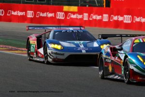 #67 Ford GT Chip Ganassi Team UK - Marino Franchitti, Andy Priaulx, Harry Tincknell chasing the #51 AF Corse Ferrari 488 GTE - Gianmaria Bruni, James Calado