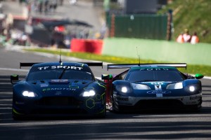 #66 Ford Chip Ganassi Team UK Ford GT - Stefan MÜCKE \ Olivier PLA \ Billy JOHNSON and #90 TF Sport Aston Martin VANTAGE - Salih YOLUC \ Euan ALERS-HANKEY \ Charles EASTWOOD